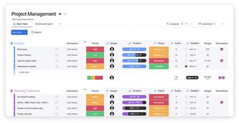 Monday Project Management Templates