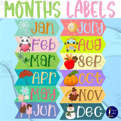Month Of The Year Printable Free