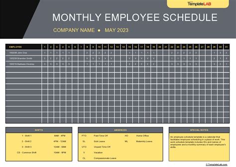Monthly Calendar Template For Excel