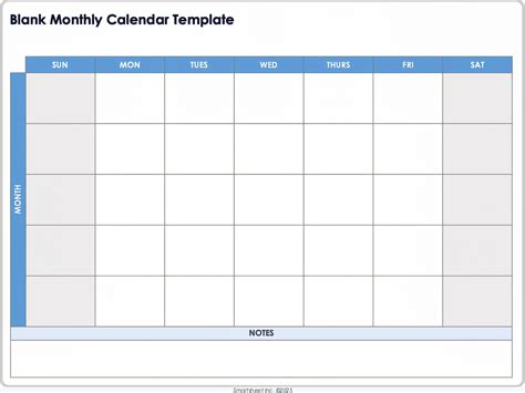 Monthly Calender Templates