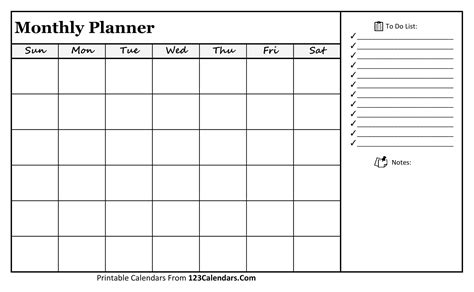 Monthly Printable Planner