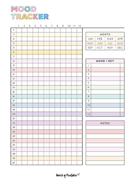 Mood Tracker Free Printable