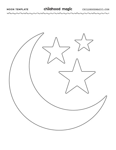 Moon And Stars Template