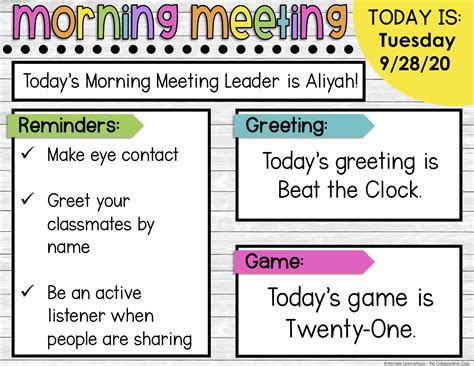 Morning Meeting Slides Template
