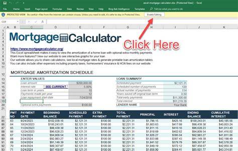 Mortgage Calculator Spreadsheet Template