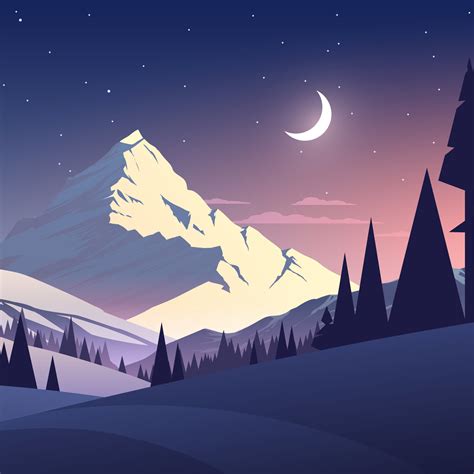 Mountain Illustration Wallpaper