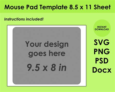 Mouse Mat Template
