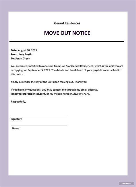 New of format letter notice 825