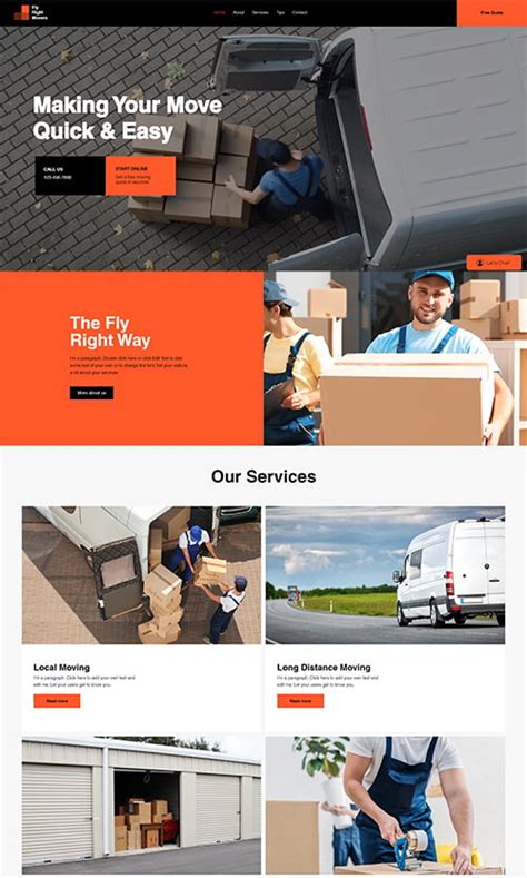 Moving Company Website Templates