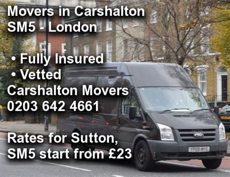 Moving Van Hire Carshalton