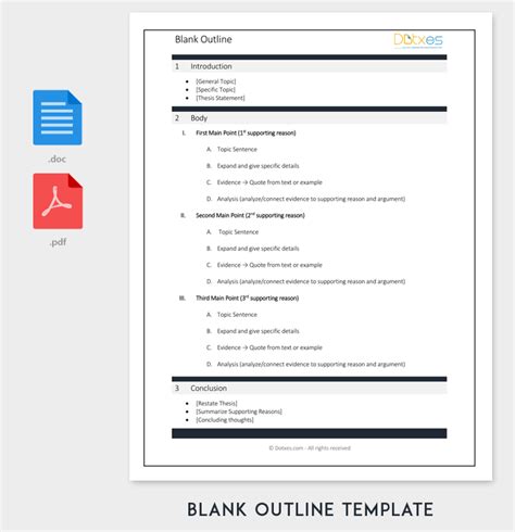 Ms Word Outline Template