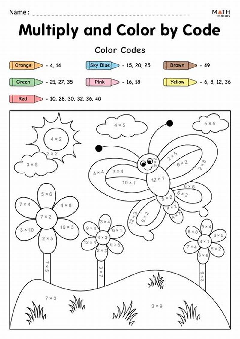 Multi Digit Multiplication Coloring Worksheets