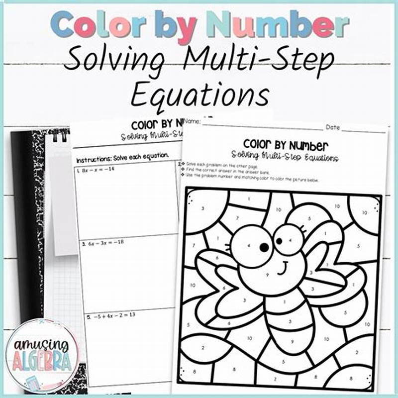 Multi Step Equations Coloring Worksheet