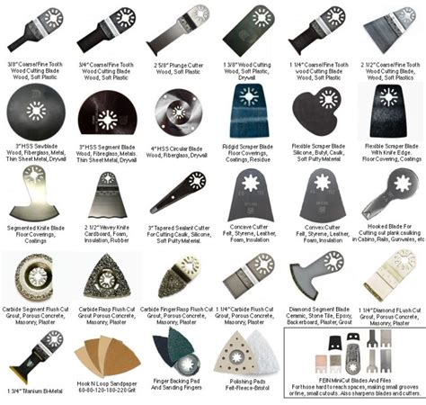 Multi Tool Blade Types Chart