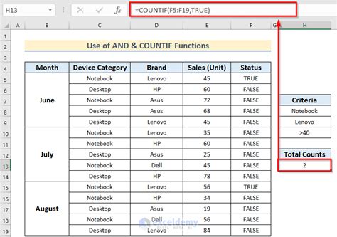 Multiple Criteria for Countif Excel