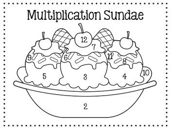 Multiplication Sundae Printable