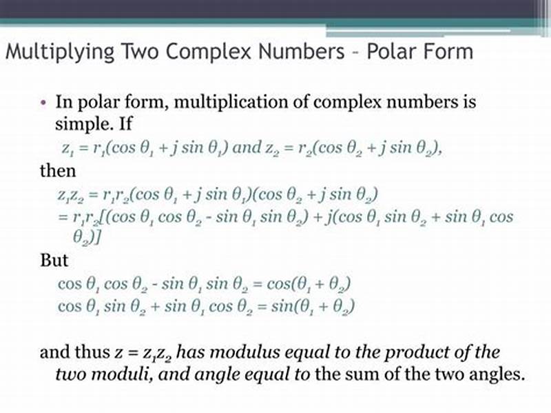 Multiplying Two Complex Numbers In Polar Form