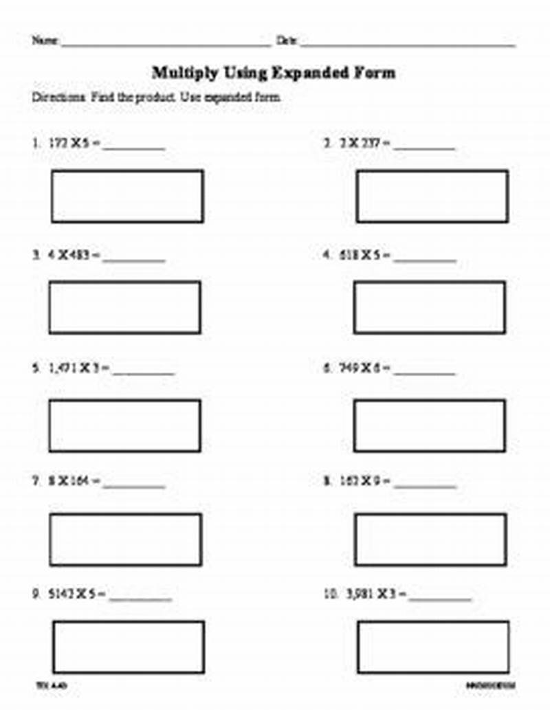 Multiplying Using Expanded Form