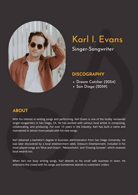 Music Artist Biography Template