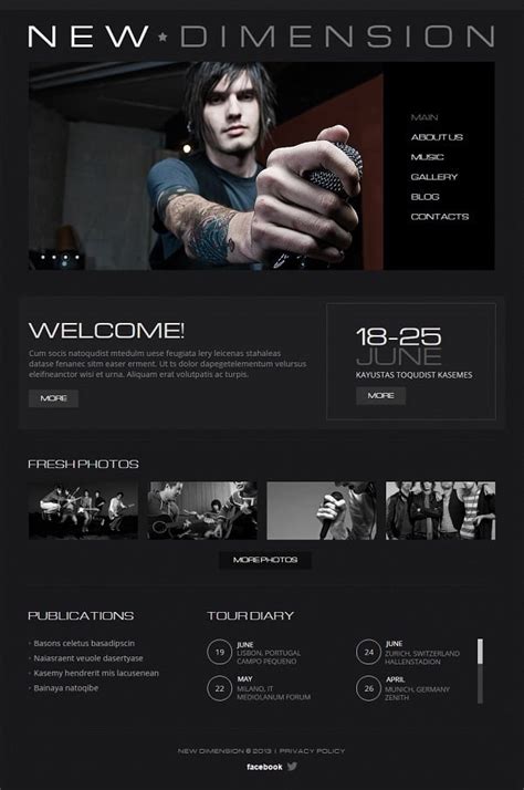 Music Band Website Template