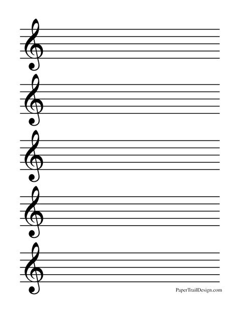 Music Staves Printable