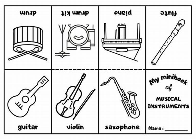 Musical Instruments Coloring Pages Printable