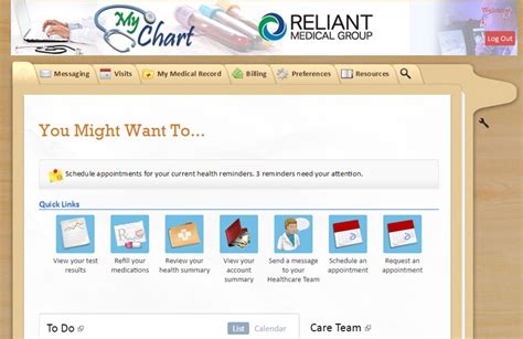 My Reliant Chart