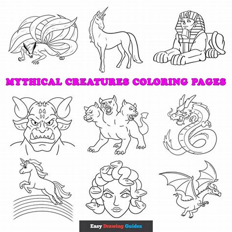 Mythical Creatures Coloring Pages Printable