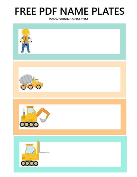 Name Plate Templates