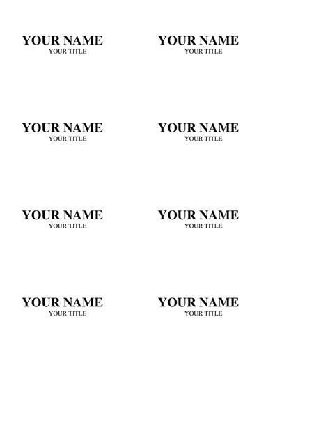 Name Tag Word Template