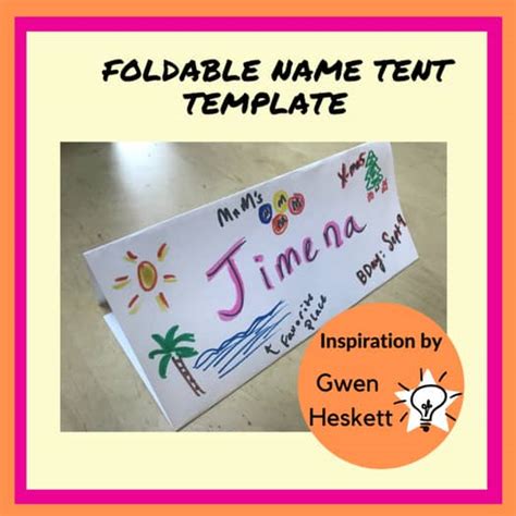 Name Tent Template For Students
