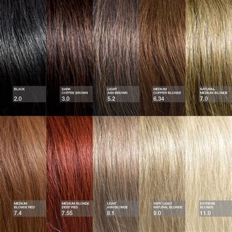 Natural Hair Colour Chart