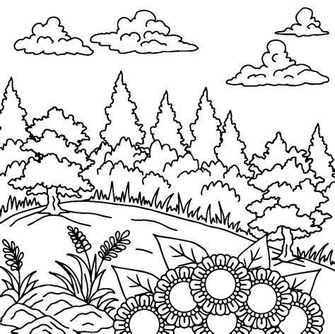 Nature Coloring Pages Printable
