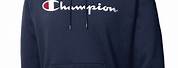 Navy Blue Champion Sweatshirt with Script Logo