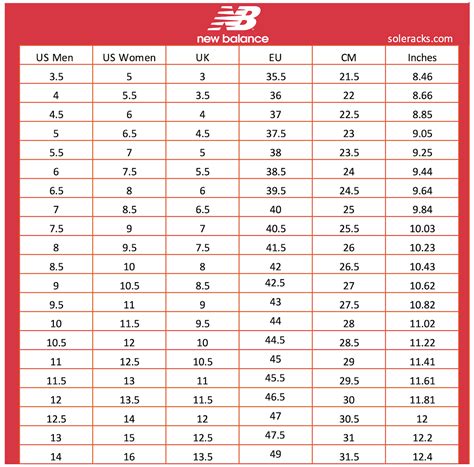 Nb Shoe Size Chart