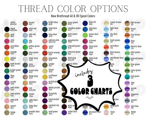 New Brothread Color Chart