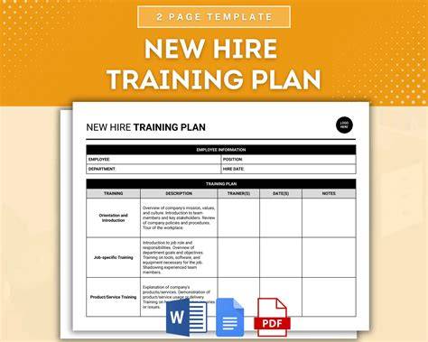 New Hire Training Plan Template