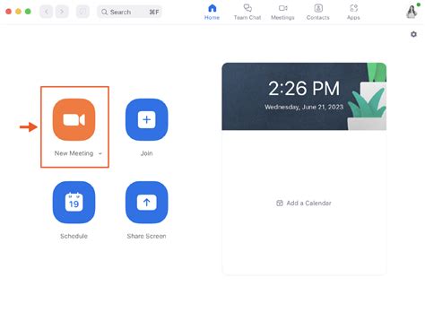 New Meeting Button