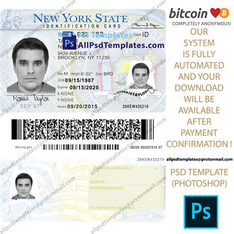 New York Id Card Template