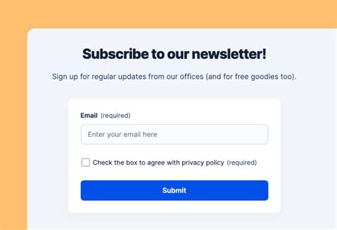 Newsletter Signup Template