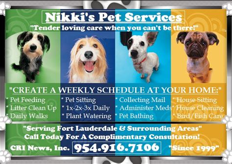Nikki's pet sitting services