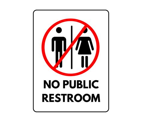 No Public Restroom Sign Printable Free