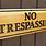 No Trespassing Fence Signs