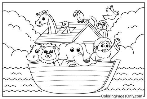 Noahs Ark Printable Coloring Page