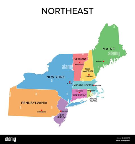 Northeast Us Map Printable