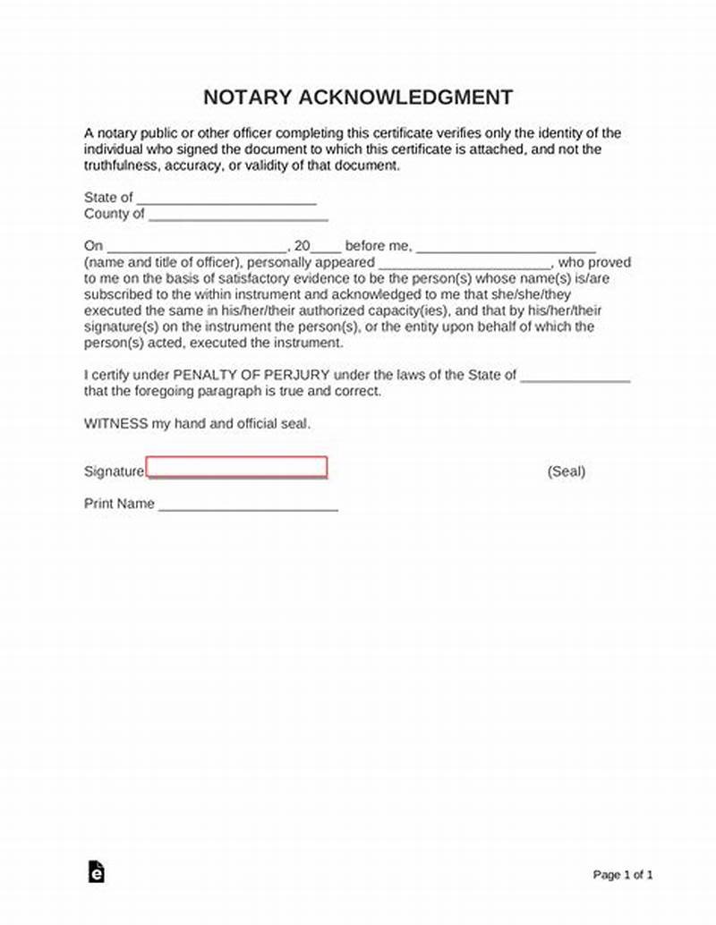 Notary Form Example