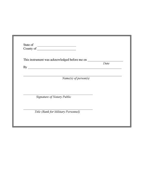 Notary Template Word