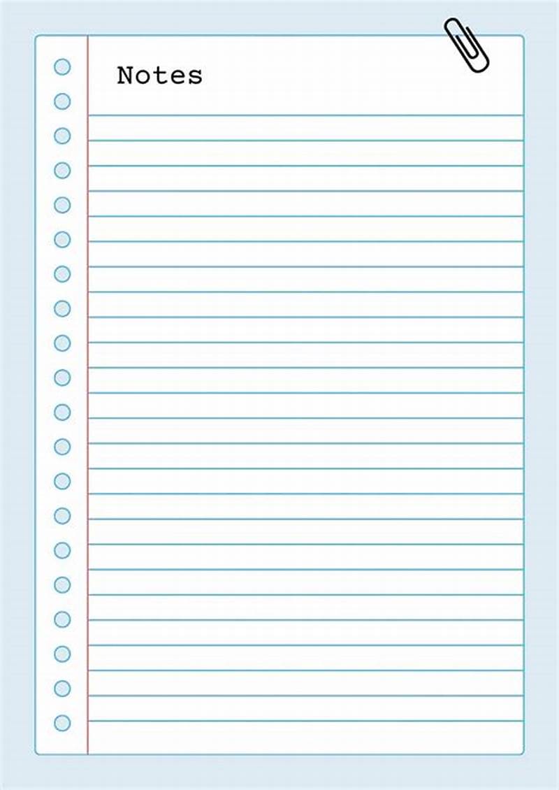 Note Book Paper Printable