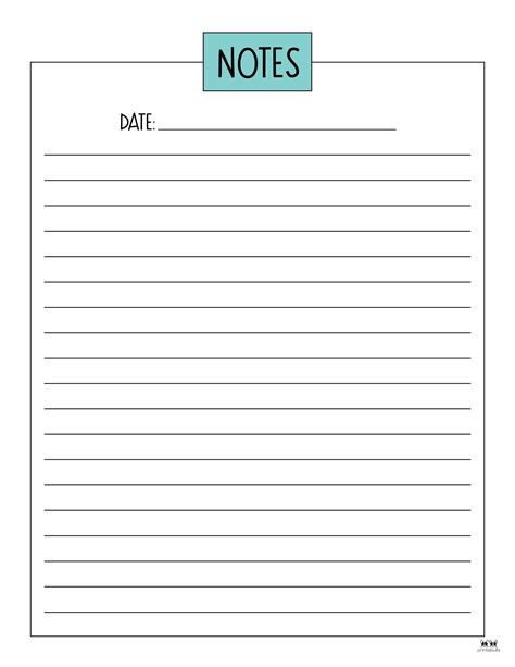 Note Paper Template