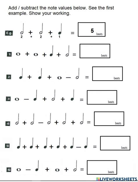 Note Values Free Printable Worksheet Activity Identifying Music Notes